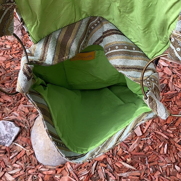 Cherella Blue, green & brown Floral unique crossbody or shoulder handbag - Picture 4 of 11